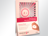 Oticon Pink Counter-Top Display Image
